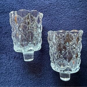 PartyLite Quilted Crystal Votive Peg Set of Two
